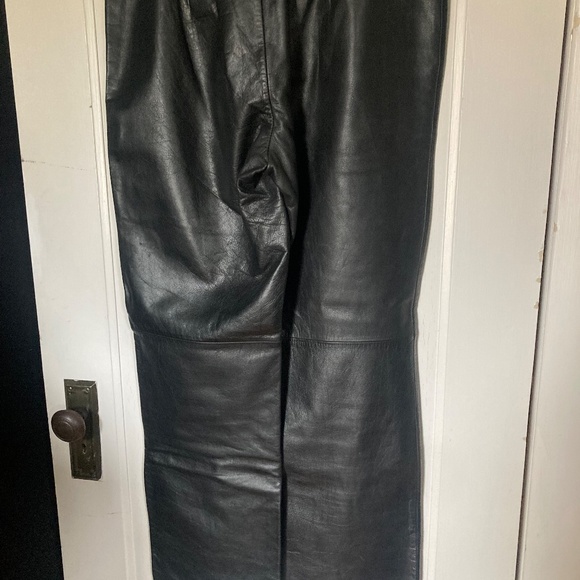 Vintage Nine West Black Leather Pants So Soft! Women's Size 14 - Picture 7 of 9